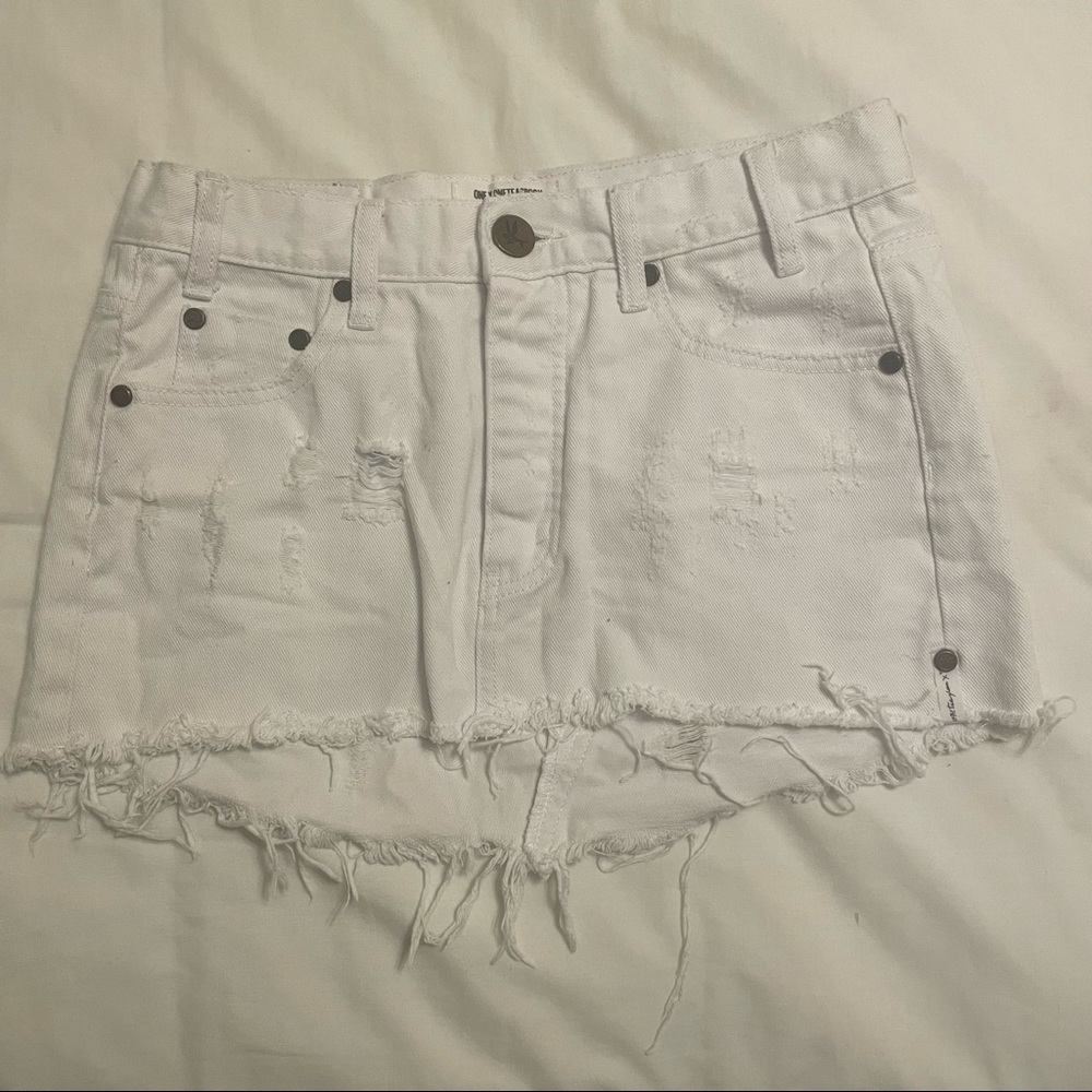 One Teaspoon Junk Yard Denim Skirt